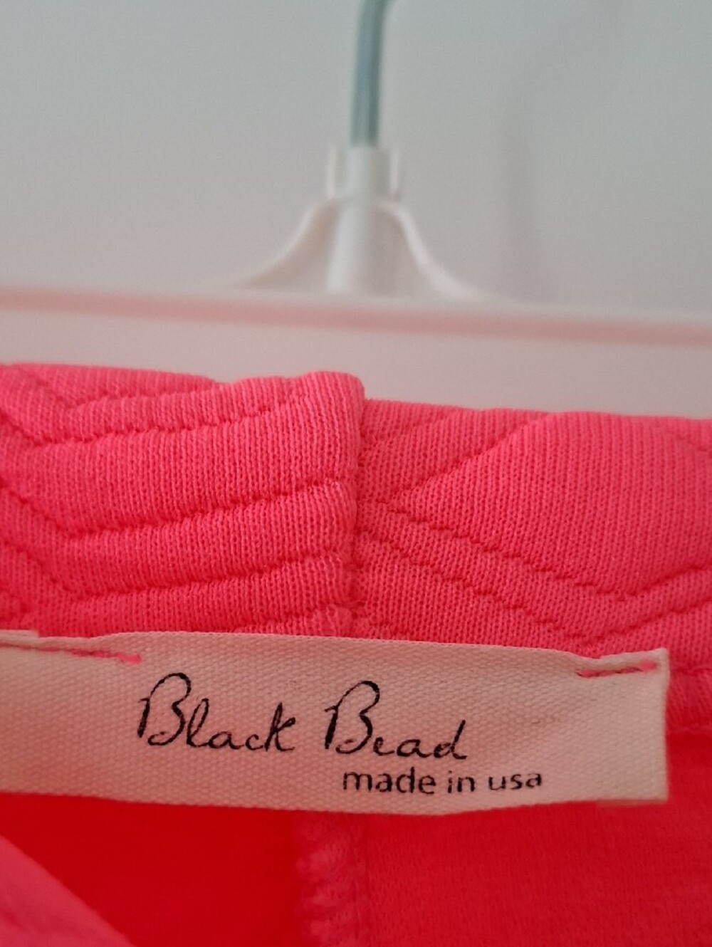 Black Bead Neon Coral Pink Skater Skirt - Picture 2 of 7